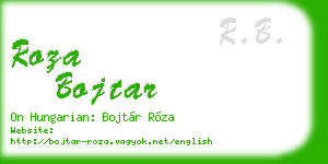 roza bojtar business card
