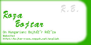 roza bojtar business card